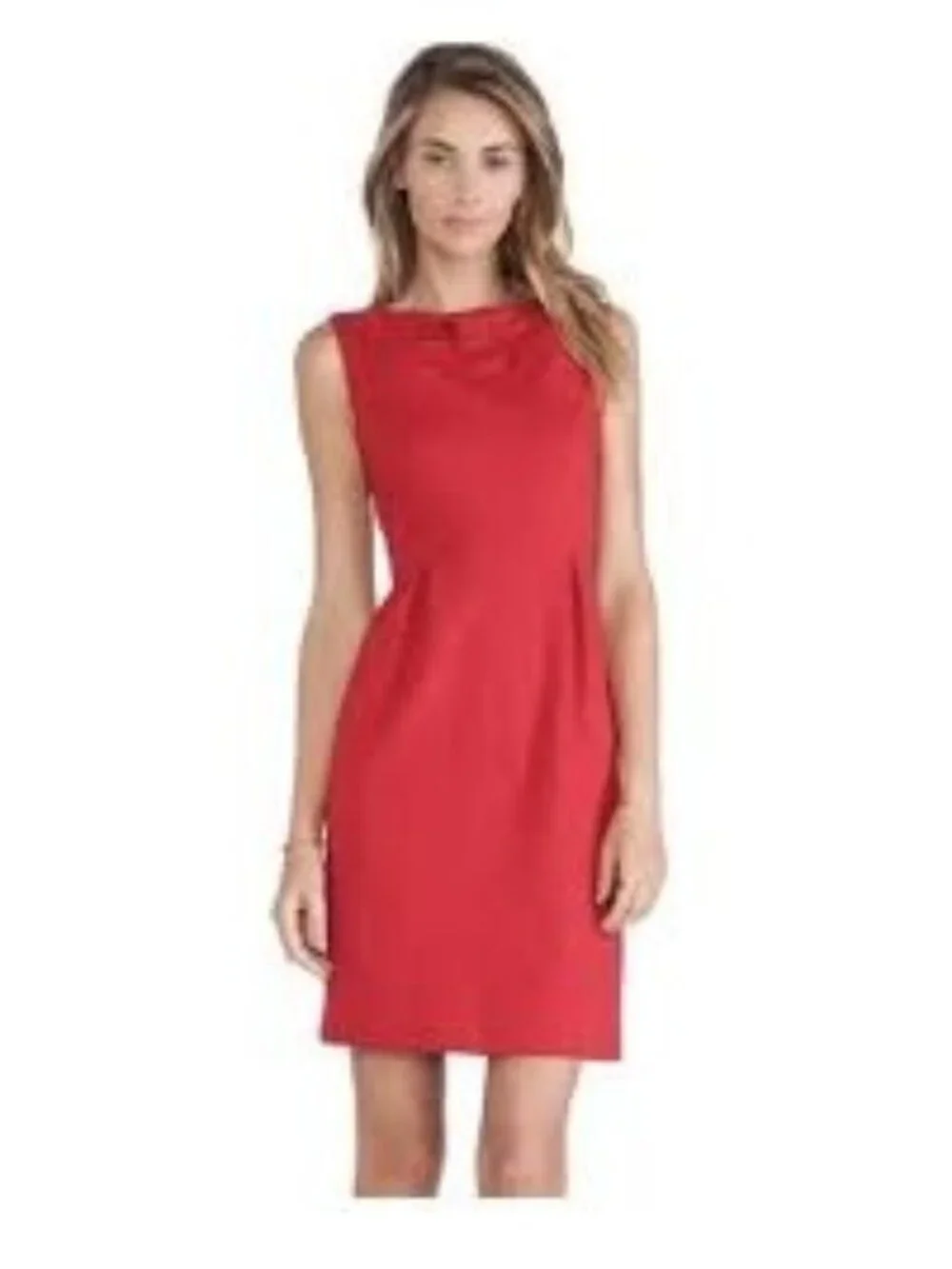 Kate Spade New York Sleeveless Coral Sheath Dress Size 4 Polyester Blend Knee-Le